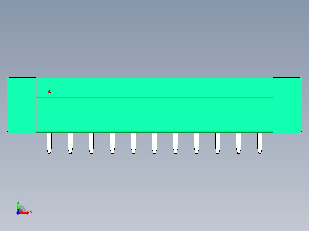DEGSON 15EDG（公头） 3.5mm 螺钉锁紧，插拔式接线端子 FullPack-15EDGVM-3.5-11P-14-00AH前视图