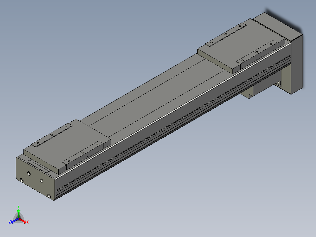直线模组LHC17-S750-D设计图纸正等轴测图