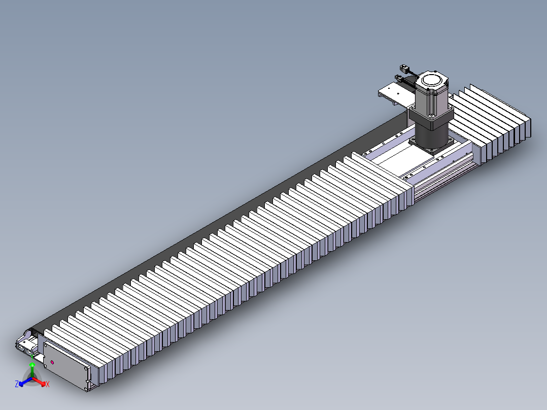 MTM齿轮齿条型MTM17F-BC-750W正等轴测图