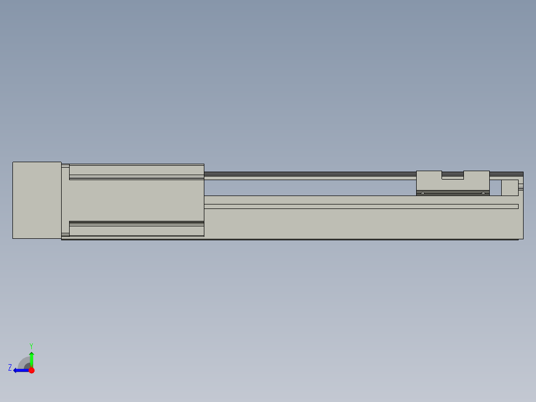直线模组LHA6-S250-L-200W(16丝杆)设计图纸右视图