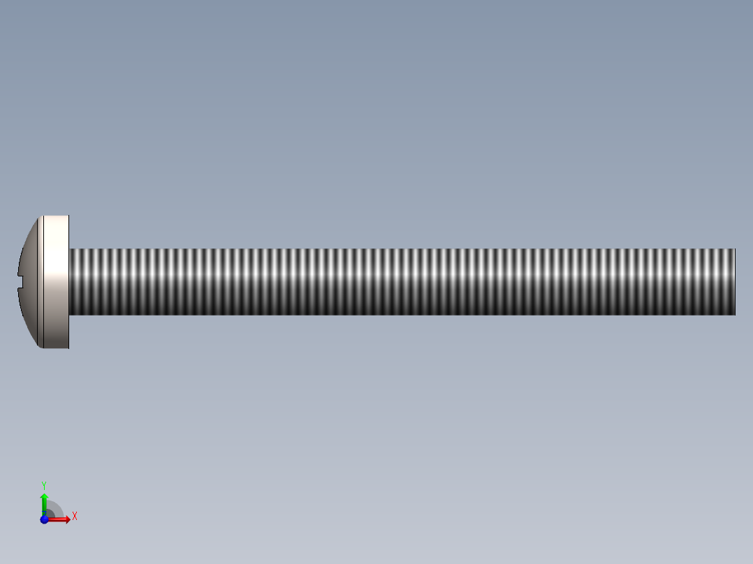 螺丝 M6 十字盘头-M6x60 Screw head.SLDPRT前视图