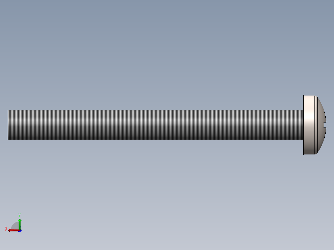 螺丝 M6 十字盘头-M6x60 Screw head.SLDPRT后视图