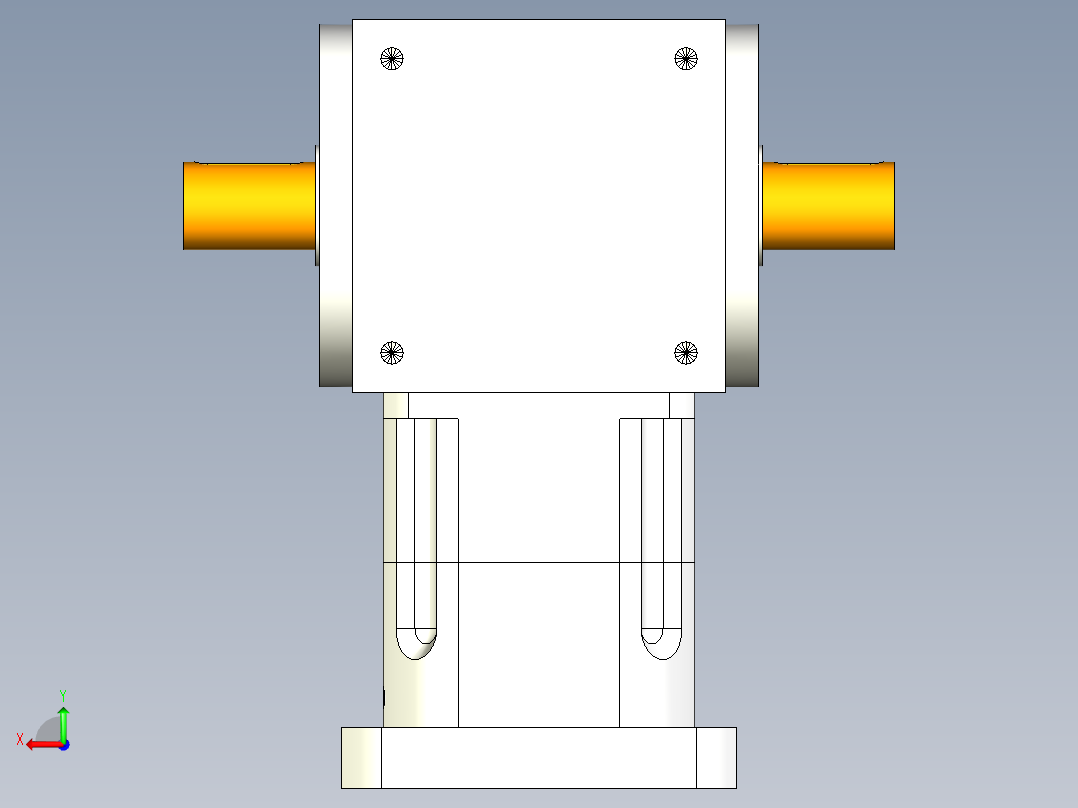 换向器PW170双轴 PGH142-L1 24-114.3-200-M12.stp后视图
