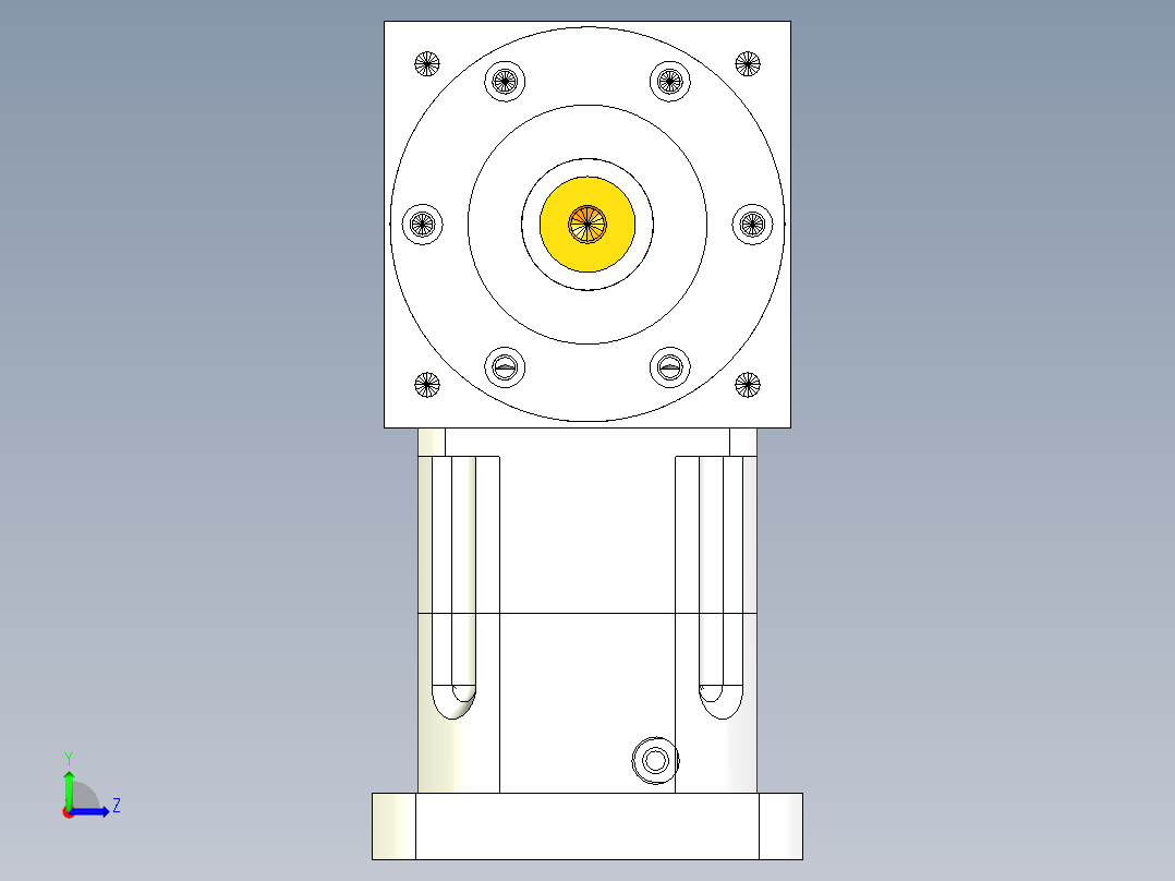 换向器PW170双轴 PGH142-L1 24-114.3-200-M12.stp左视图