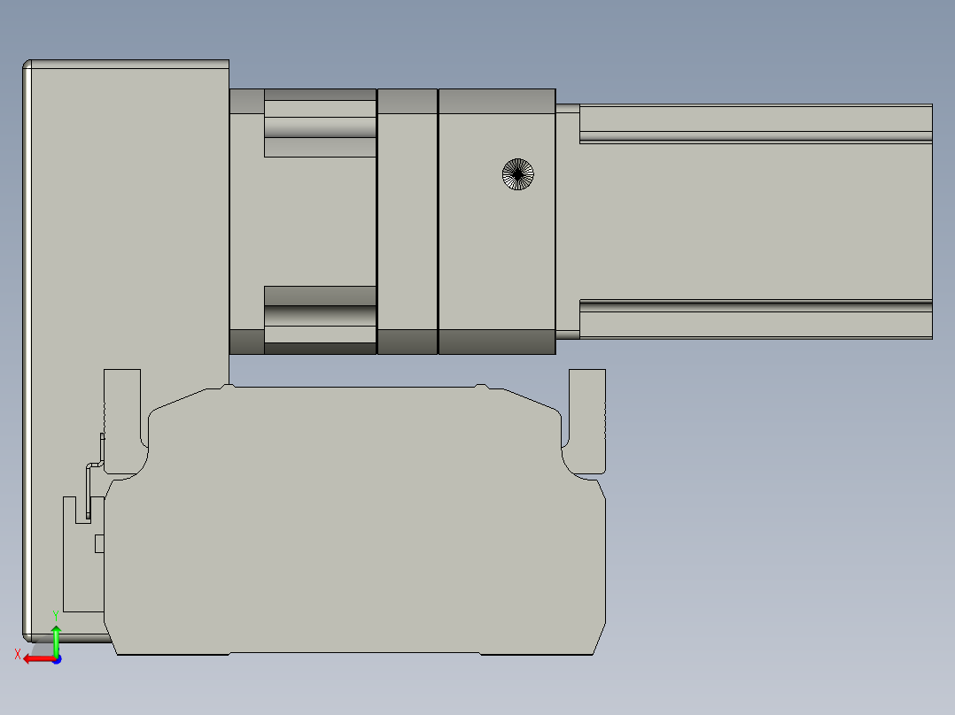 直线模组LHB17-L40-S250-RU设计图纸后视图