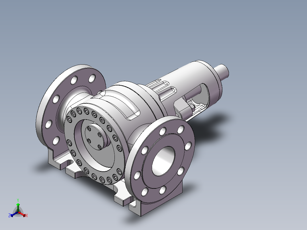 JX413-基于3D打印的齿轮油泵的设计与制作【渐开线内啮合齿轮油泵】正等轴测图