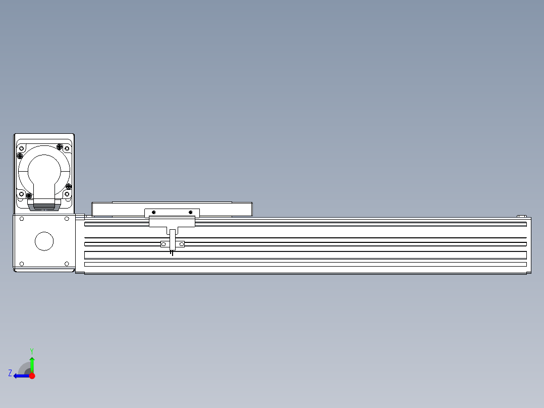 同步带全封闭直线模组TPA-HCB-120D-90-L250-LU-Y-P40-N3右视图