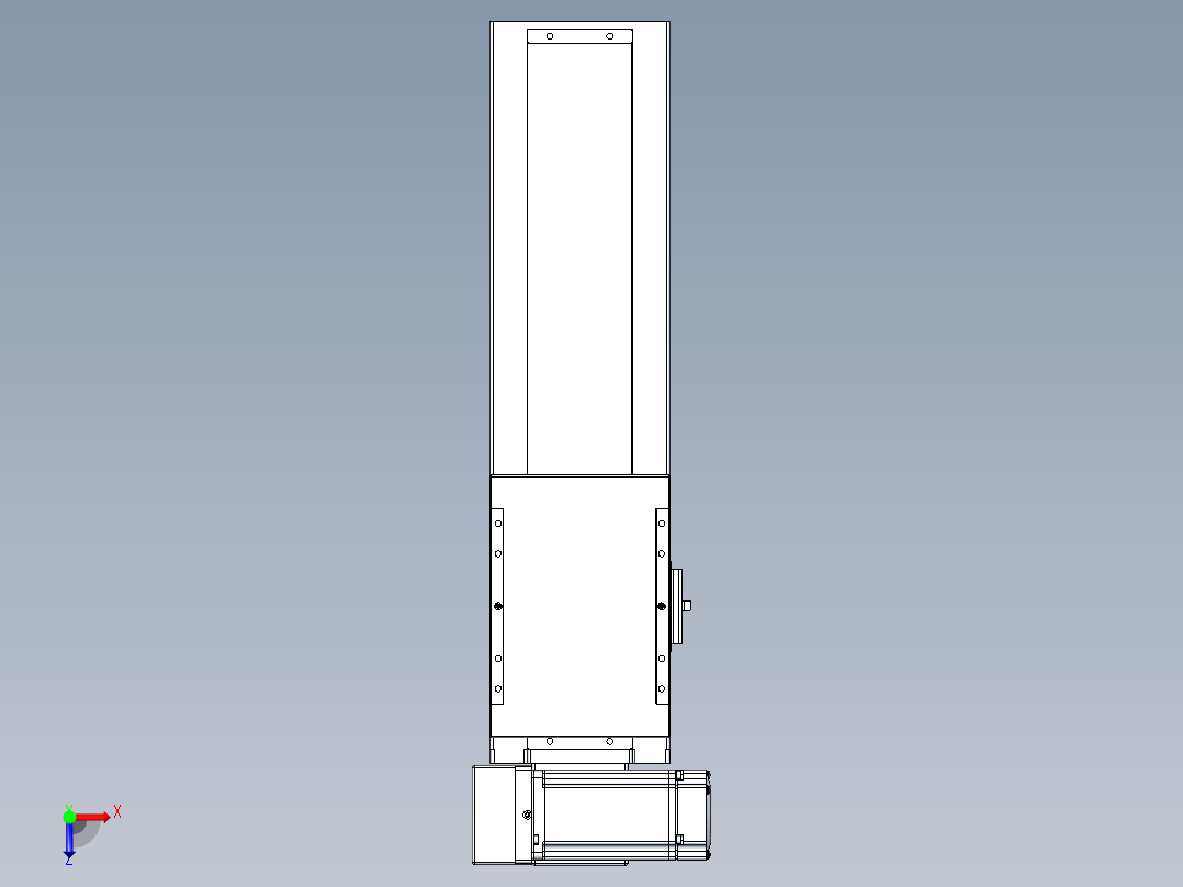 同步带全封闭直线模组TPA-HCB-120D-90-L250-LU-Y-P40-N3俯视图