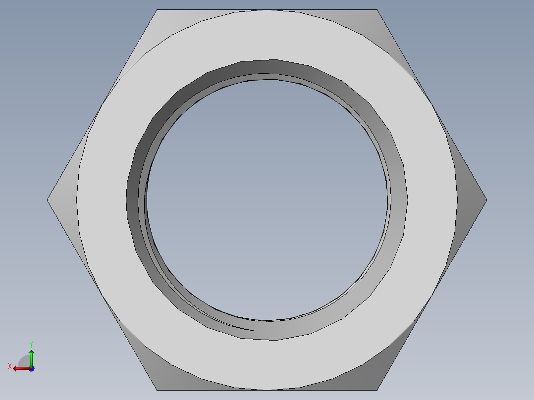 DIN 934 螺母-M100 Nut.SLDPRT后视图