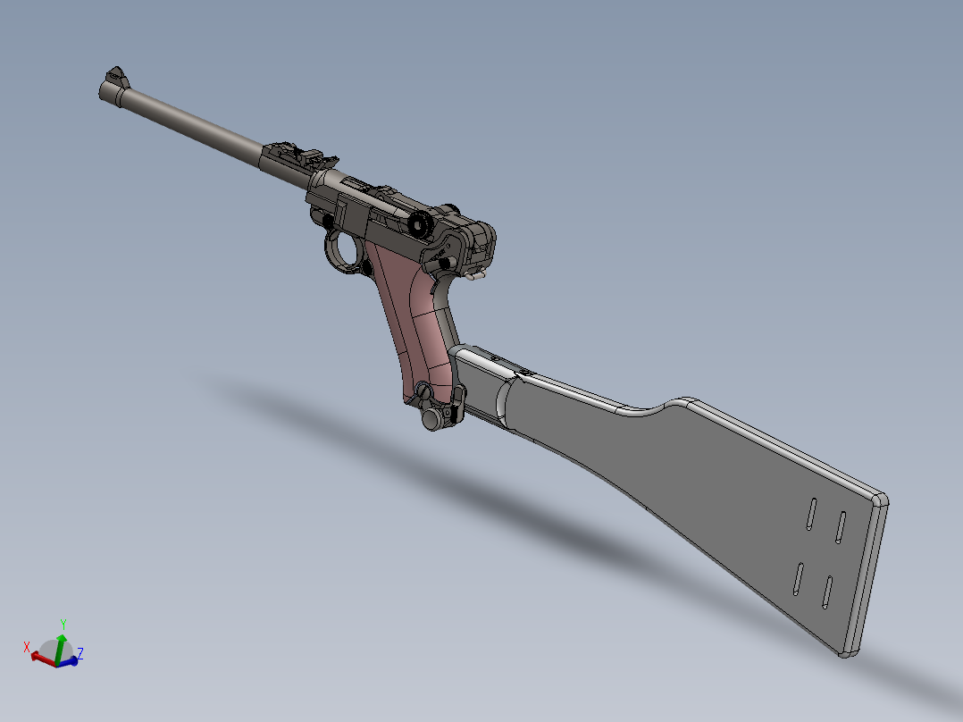 炮兵鲁格步枪主视图