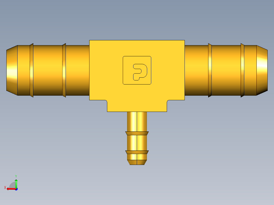 工业通用螺蚊管倒齿式工业硬管接头Union Tee Combination Sizes 224-6-6-5_32后视图