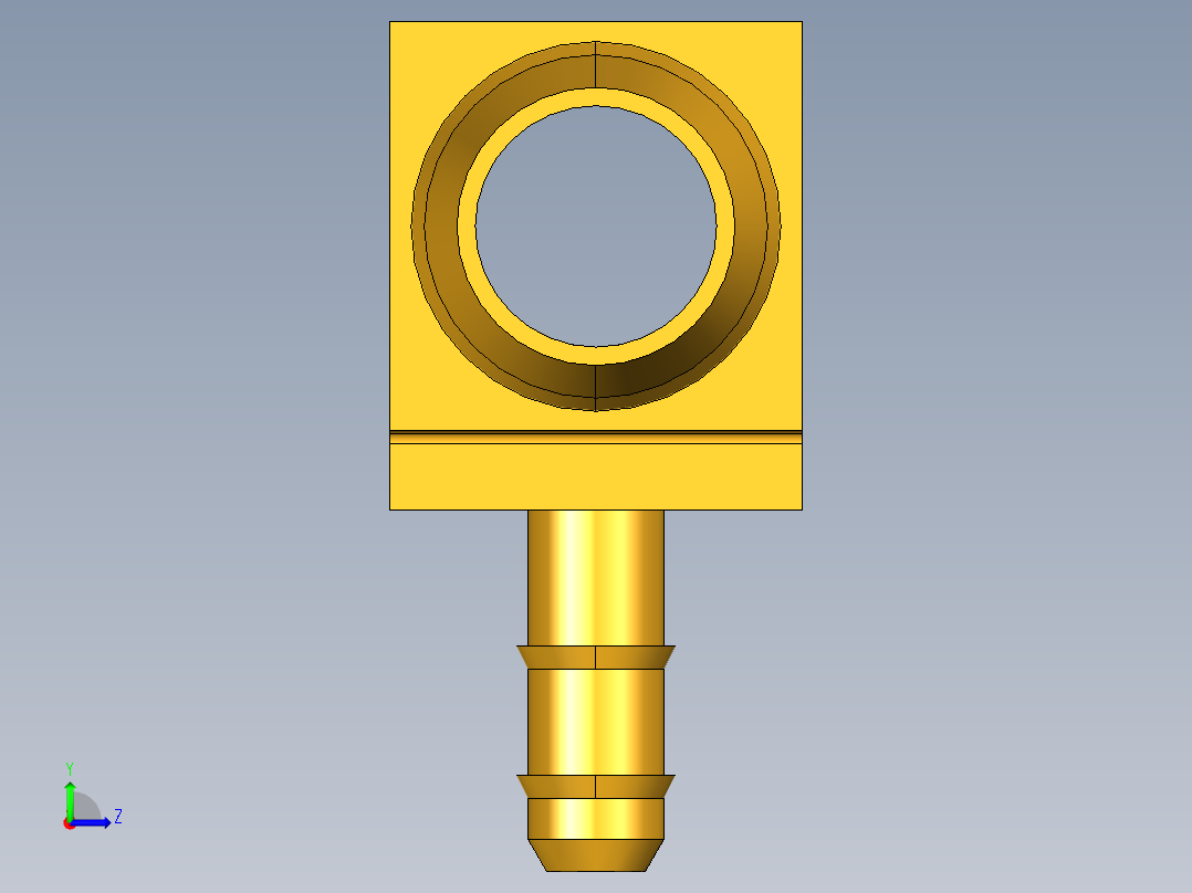 工业通用螺蚊管倒齿式工业硬管接头Union Tee Combination Sizes 224-6-6-5_32左视图