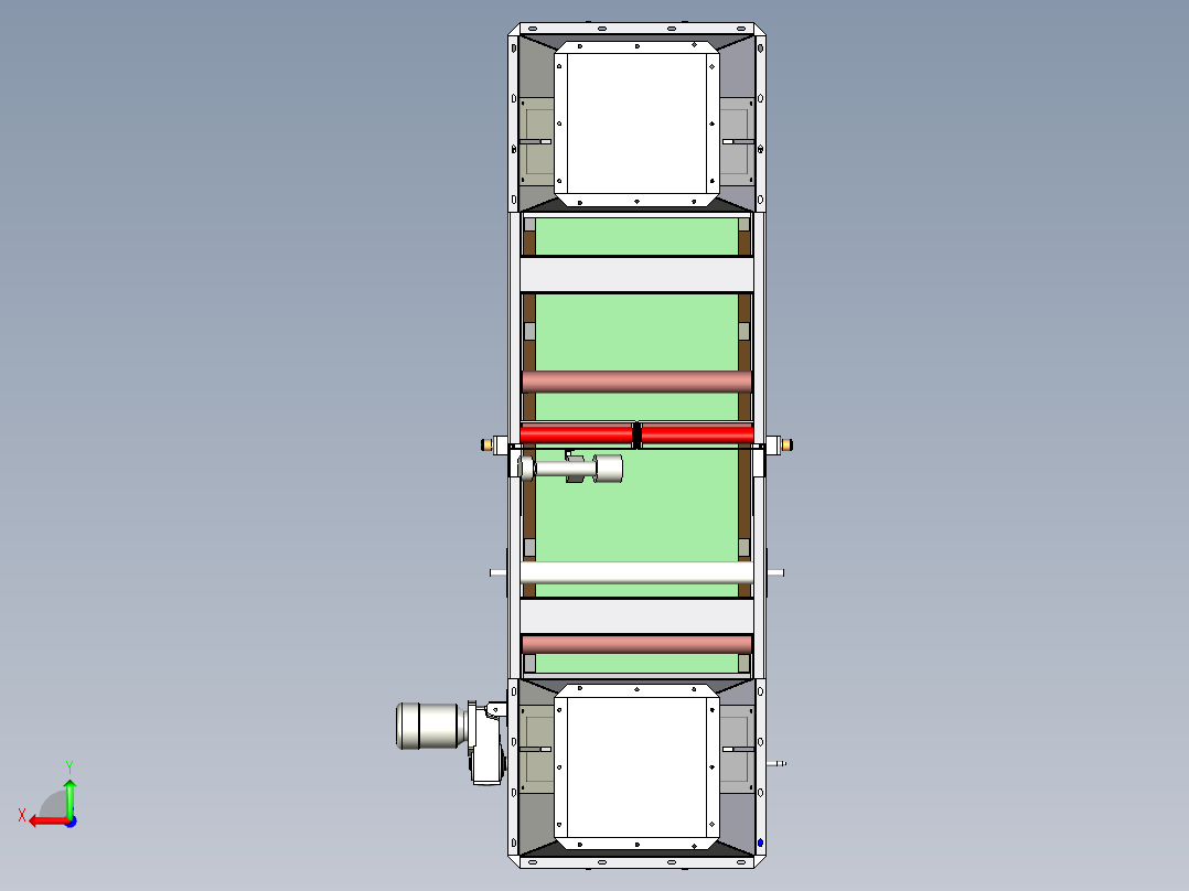 皮带输送机可逆后视图
