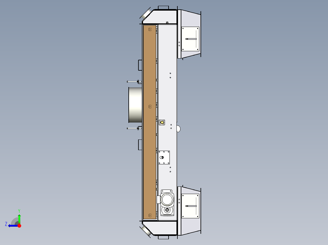 皮带输送机可逆右视图