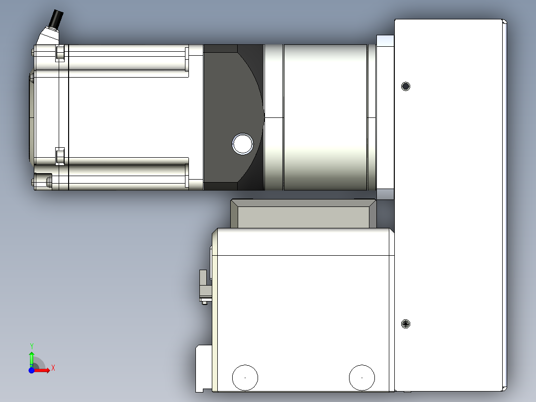 同步带滑台-欧规B8-L88-S2600-L-ZP75-D3-N10前视图