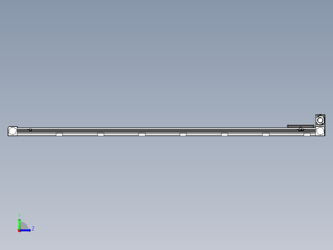 同步带滑台-欧规B8-L88-S2600-L-ZP75-D3-N10左视图