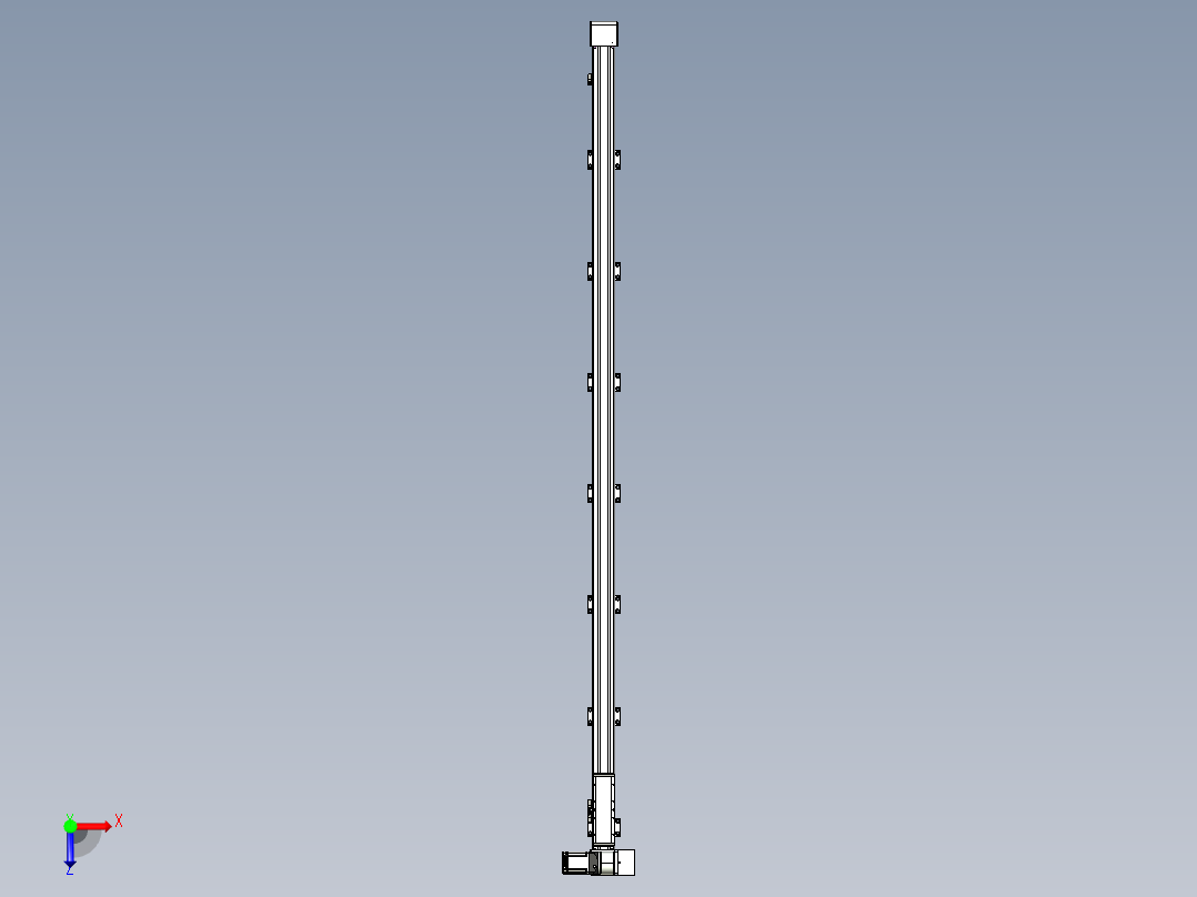 同步带滑台-欧规B8-L88-S2600-L-ZP75-D3-N10俯视图