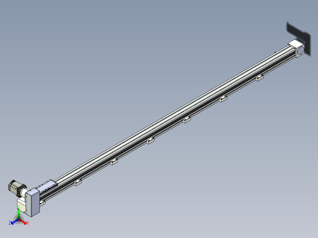 同步带滑台-欧规B8-L88-S2600-L-ZP75-D3-N10正等轴测图