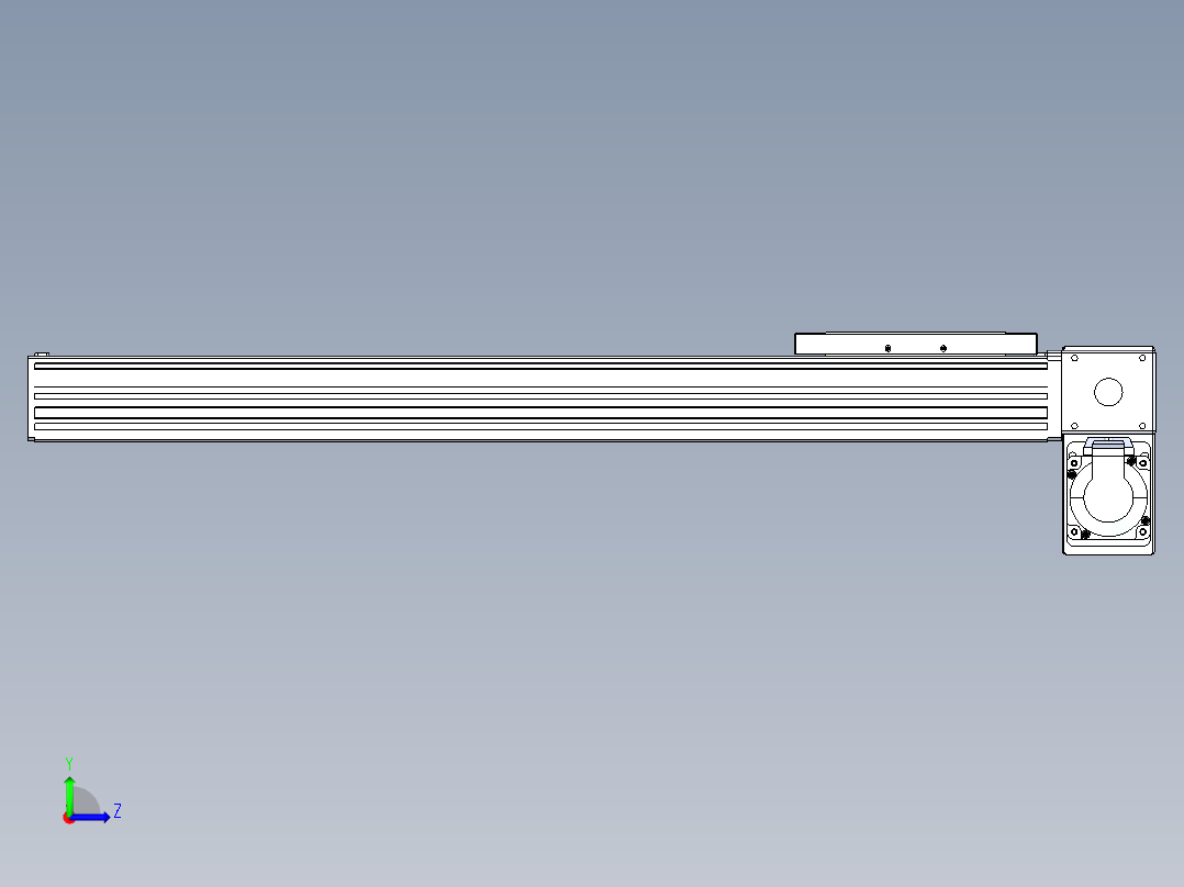 同步带全封闭直线模组TPA-HCB-120D-90-L500-RP-C-P40-N3左视图
