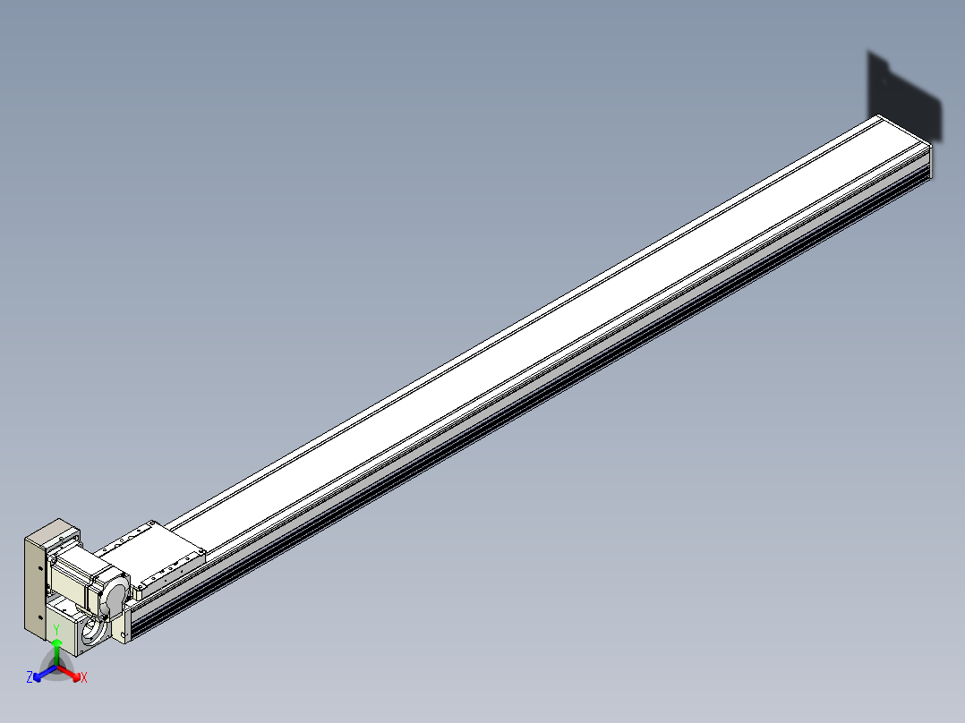 同步带全封闭直线模组TPA-HCB-105D-90-L1300-LU-C-P20-N3正等轴测图