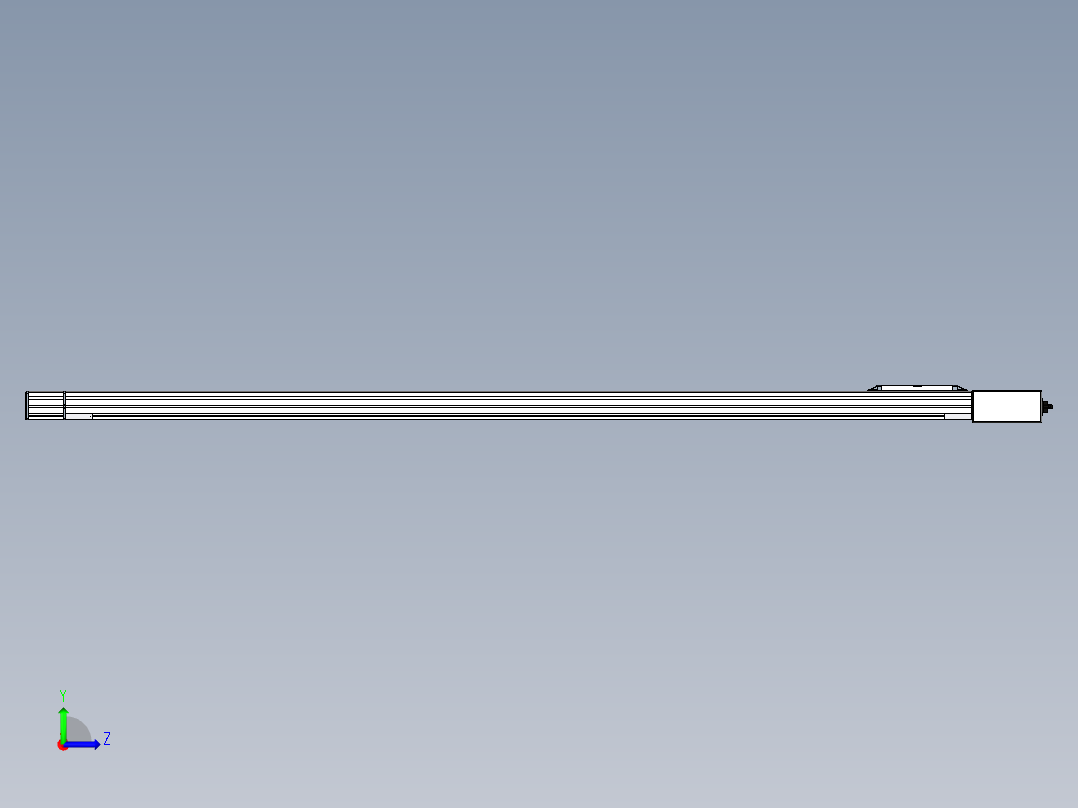 Toyo东佑达直线模组-M65-S-1800-L-M40-C4左视图