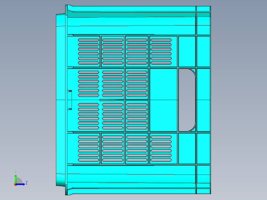 周转箱模型左视图