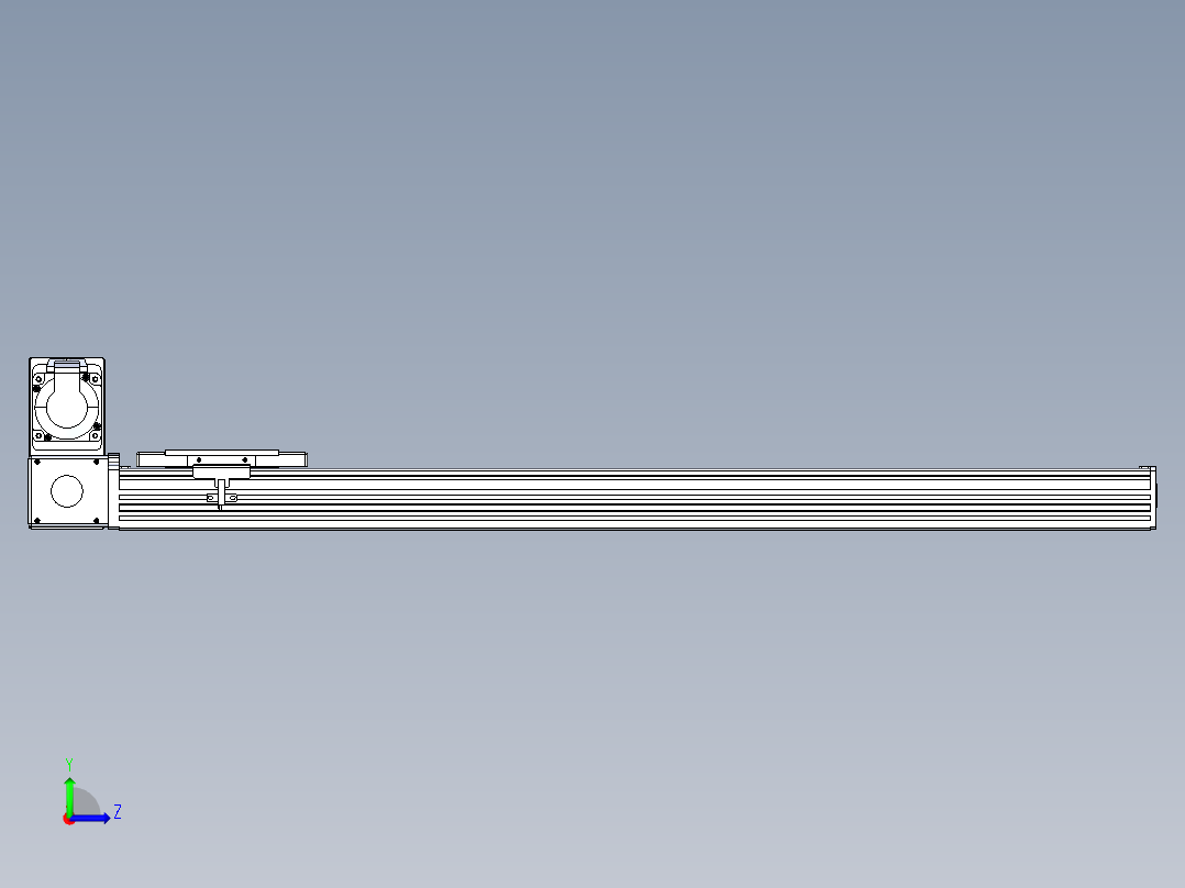 同步带全封闭直线模组TPA-HCB-110D-90-L700-LU-C-P40-N3左视图