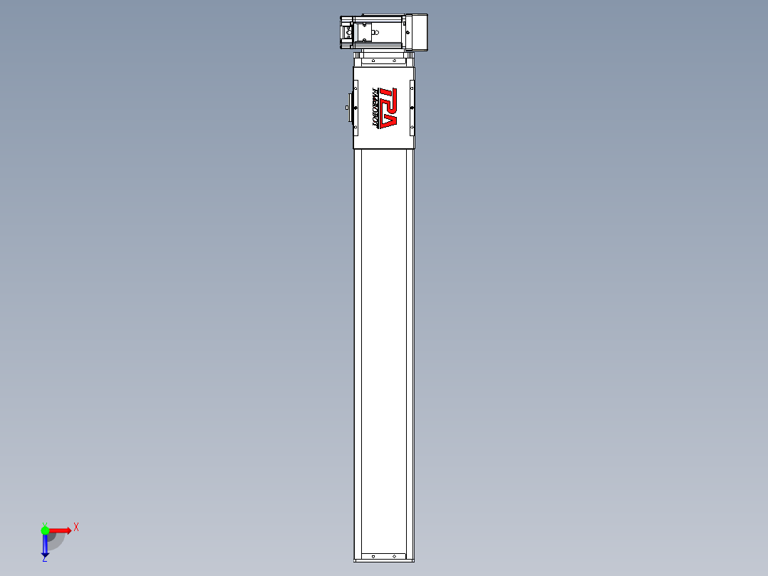 同步带全封闭直线模组TPA-HCB-110D-90-L700-LU-C-P40-N3俯视图
