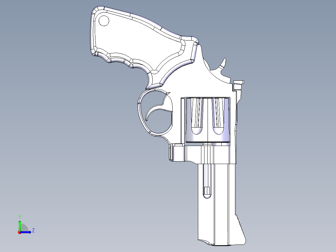 左轮手枪左视图