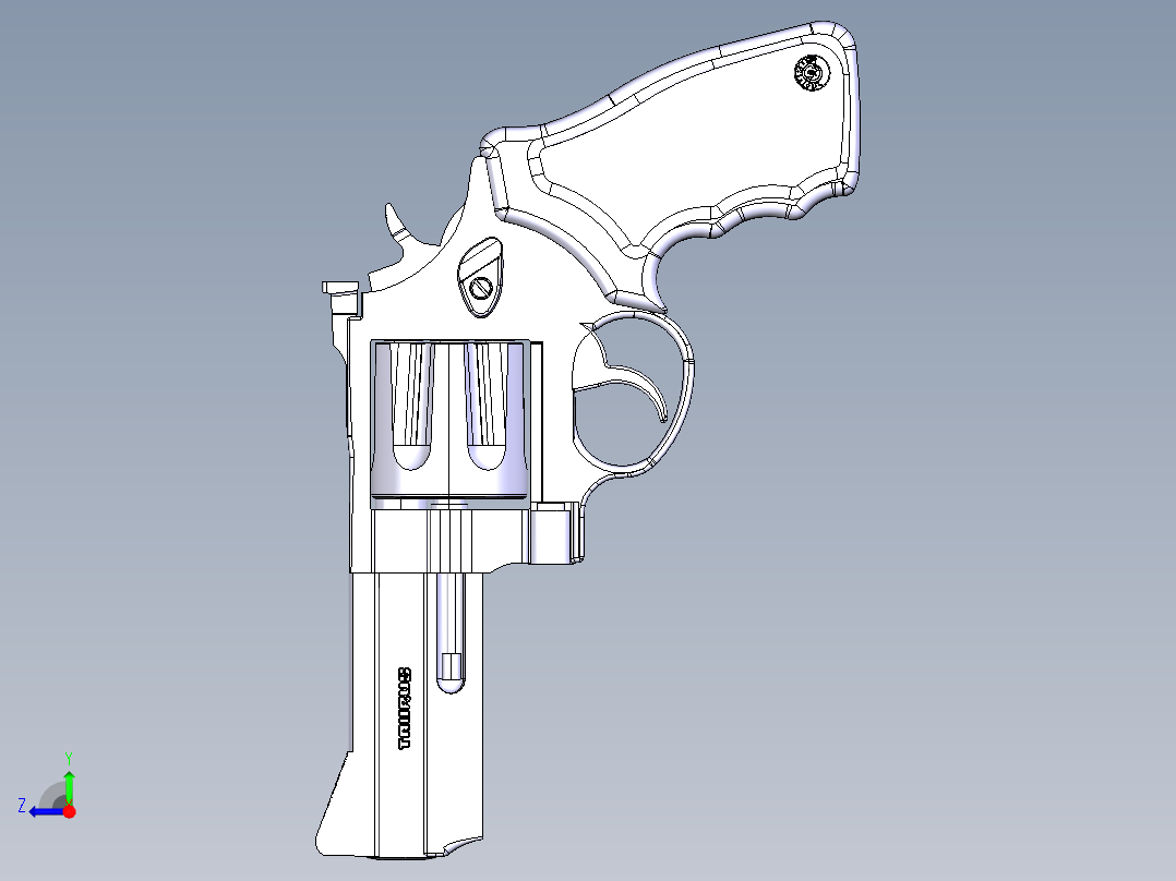 左轮手枪右视图