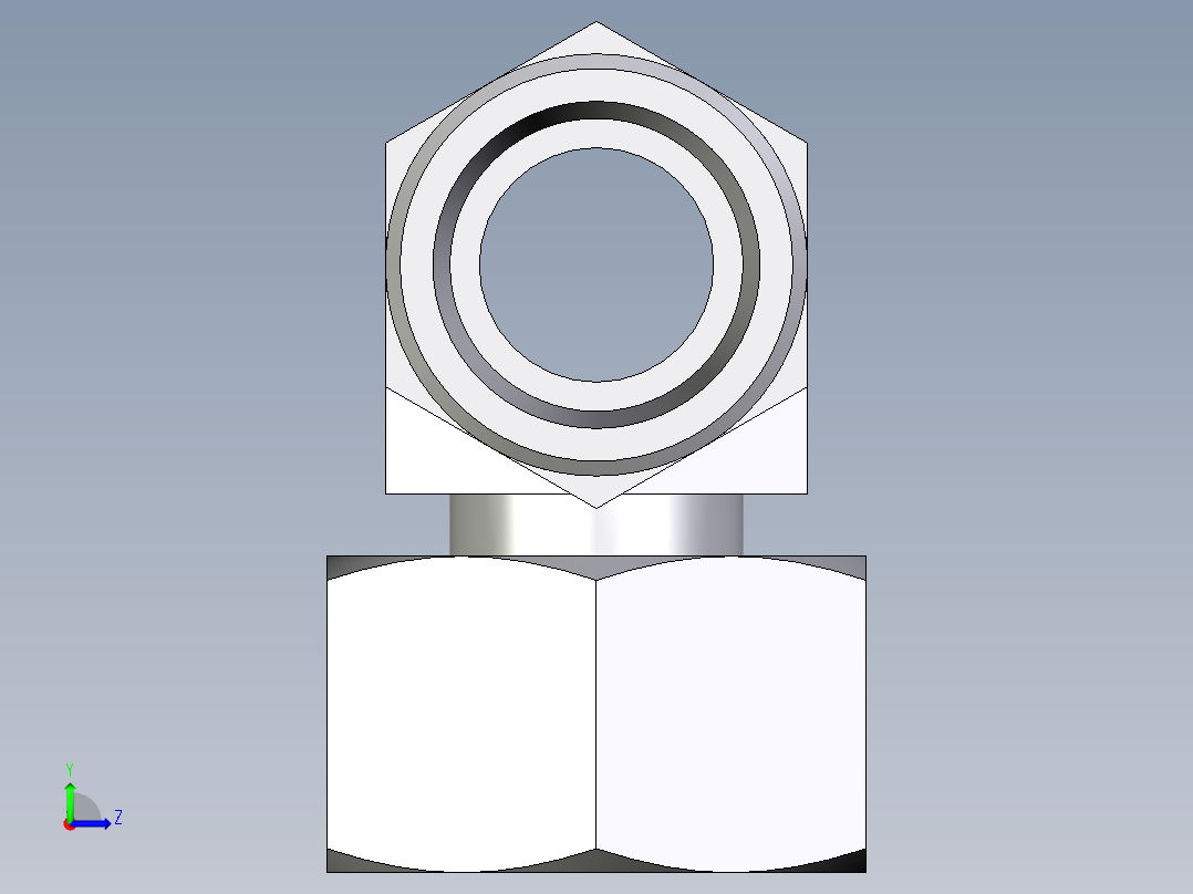 卡套式工业通用硬管接头EO_Standpipe_branch_tee_EVT25SOMDCF左视图