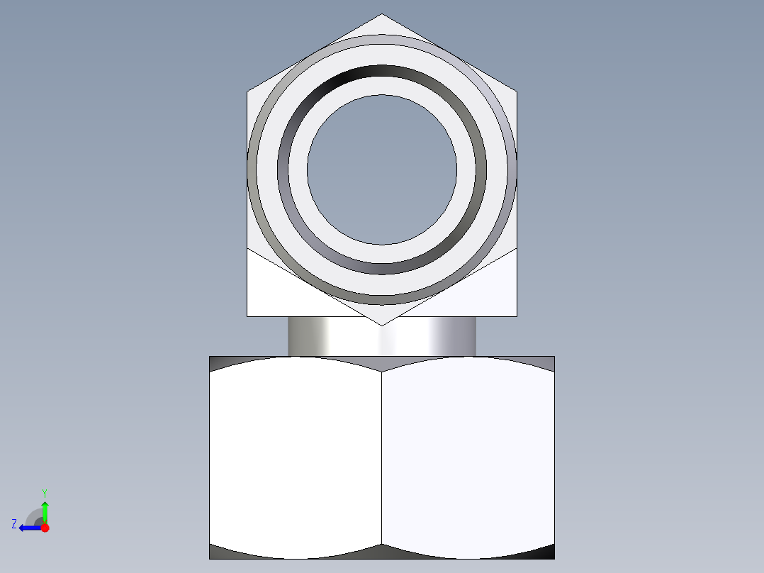 卡套式工业通用硬管接头EO_Standpipe_branch_tee_EVT25SOMDCF右视图