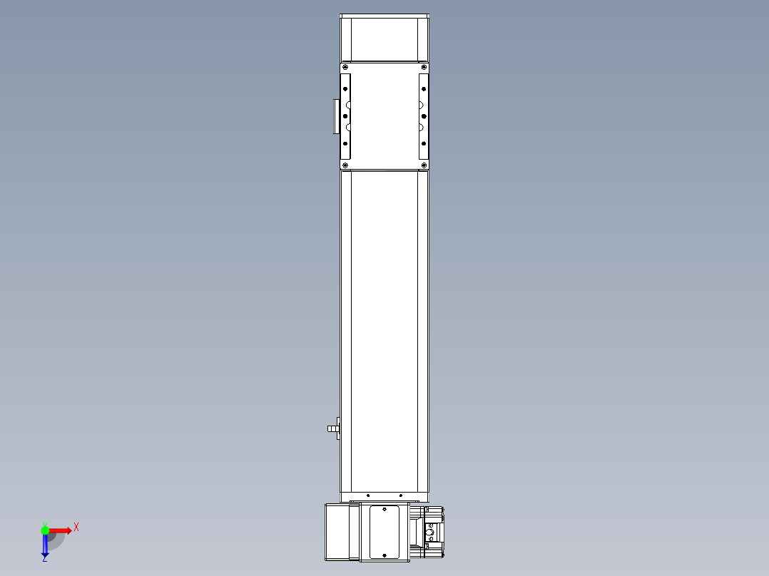 同步带全封闭直线模组TPA-HCB-105D-90-L350-LP-Y-P20-N3俯视图