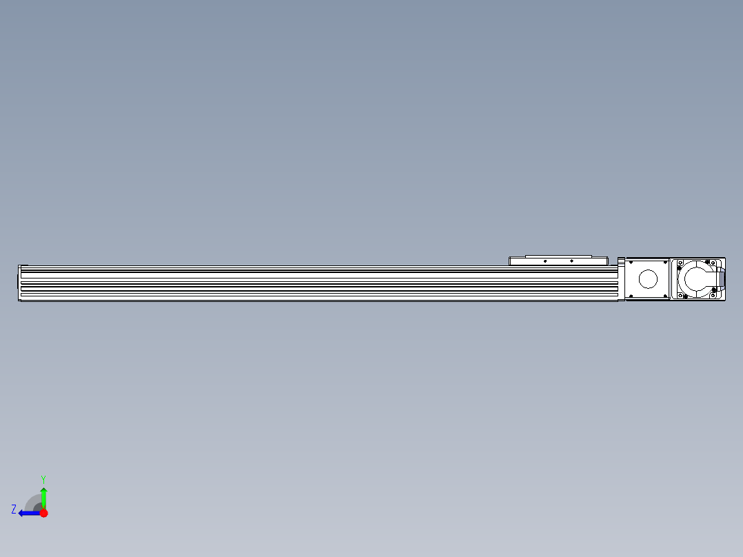 同步带全封闭直线模组TPA-HCB-110D-90-L700-MR-C-P40-N3右视图