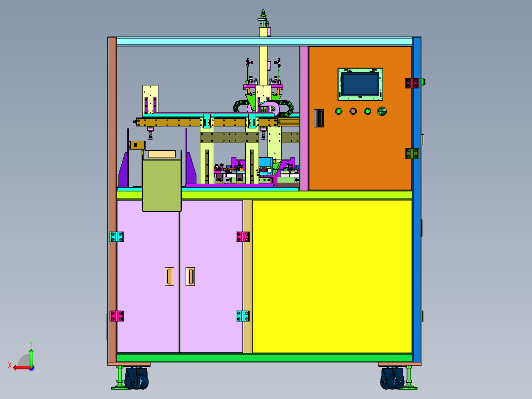 工业包装流水线折盒机后视图