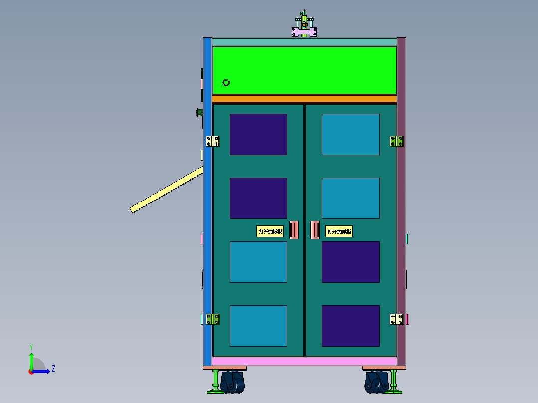 工业包装流水线折盒机左视图