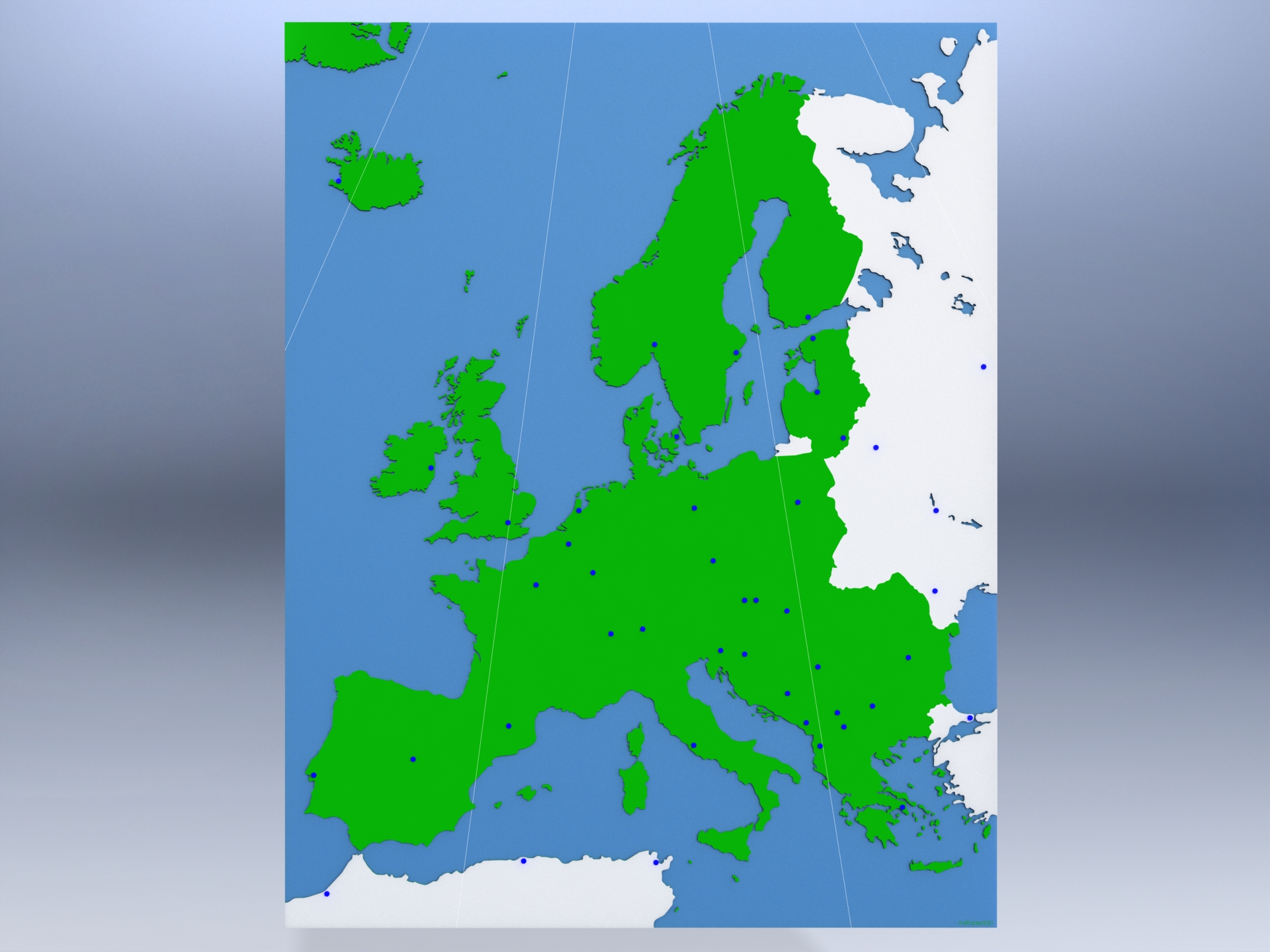 欧洲地图-所有首都都在