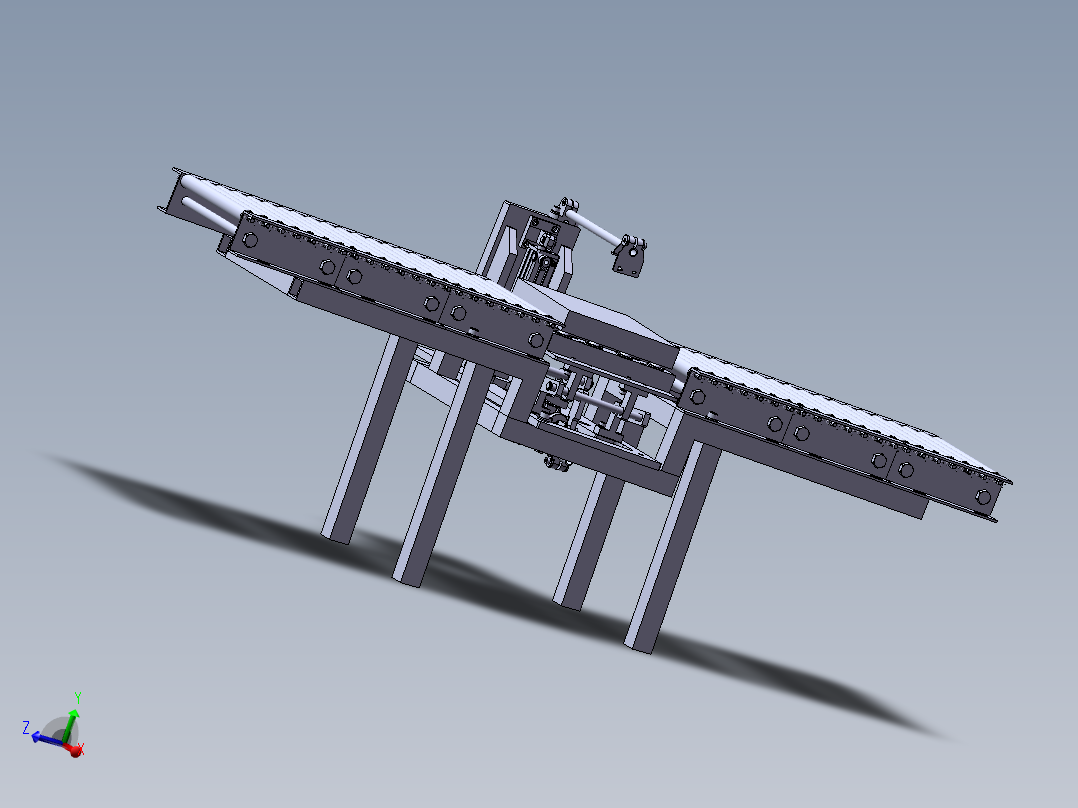 滚筒线体及托盘下料设备sw17主视图