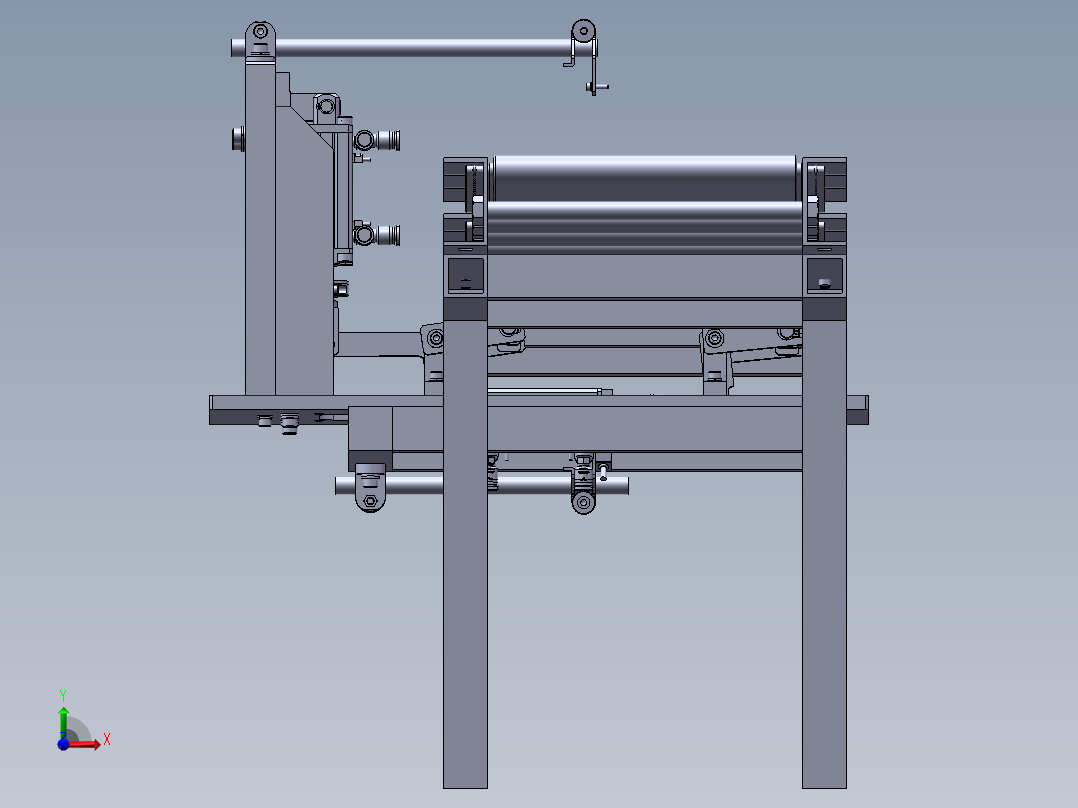 滚筒线体及托盘下料设备sw17前视图