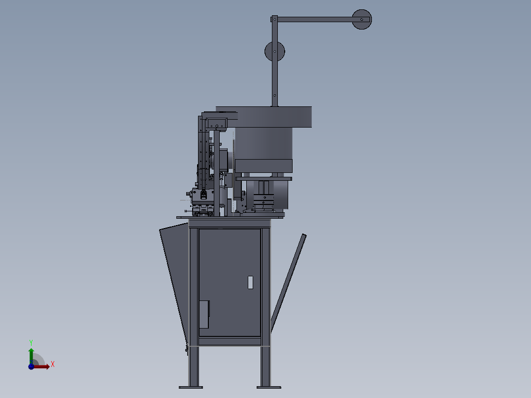 金属拉链穿头机（sw10可编辑+工程图）前视图