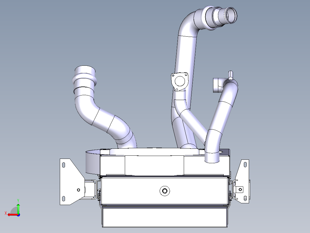 汽车底盘后视图