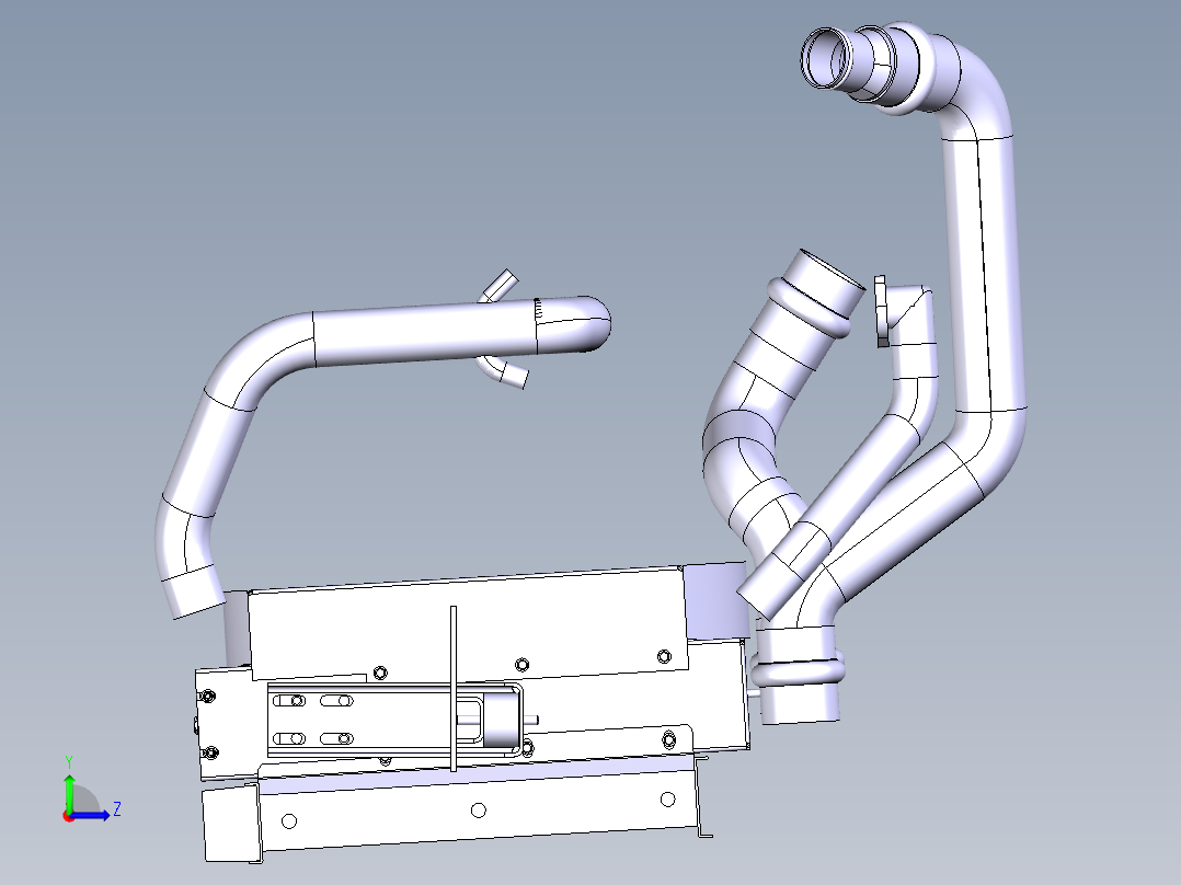 汽车底盘左视图