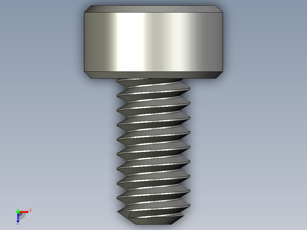 M2-M2 x 0.4mm Thread 4mm LONG SOCKET HEAD CAP SCREW.STEP俯视图