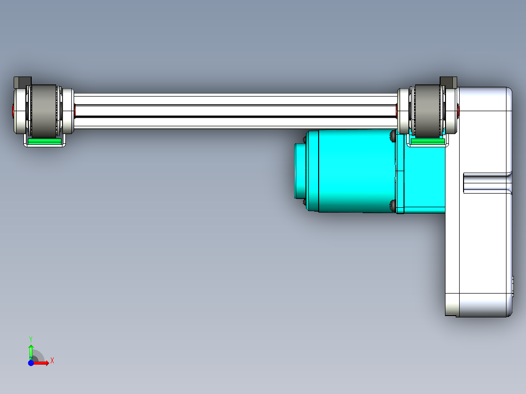 LE-XC3030-齿形同步线右边驱动前视图