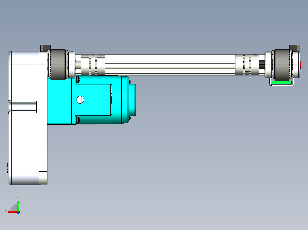LE-XC3030-齿形同步线右边驱动后视图