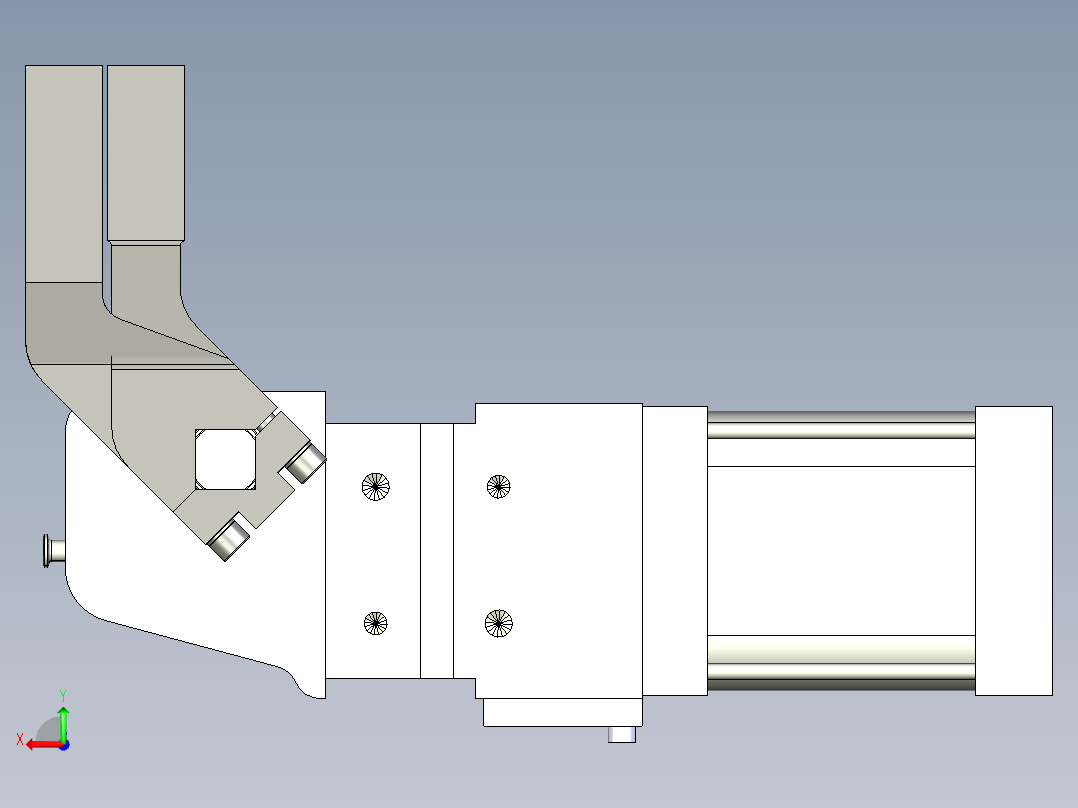 德克斯TUNKERS气缸数模V63.1 A10_A11_A12_A40_A41_A42 T08T后视图
