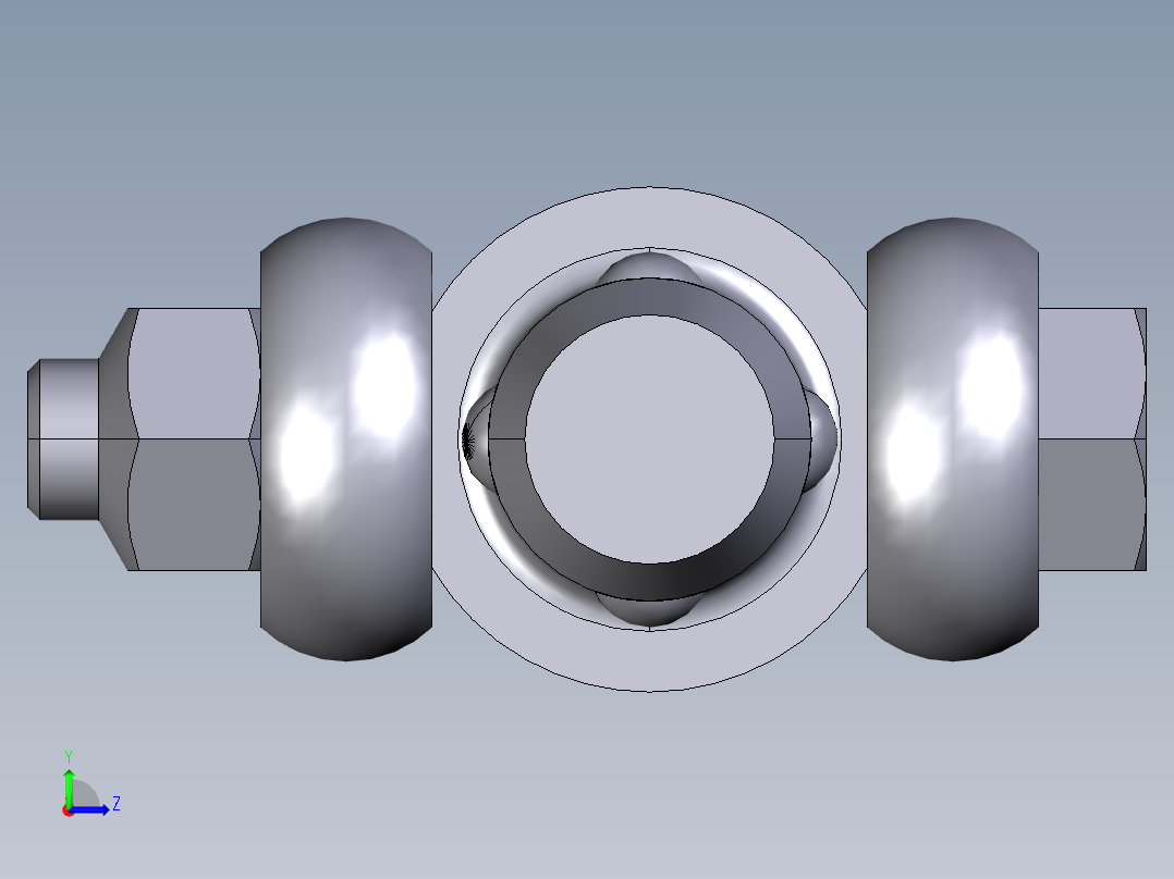 定位扣件2235-3D多系列多零件图纸模型左视图