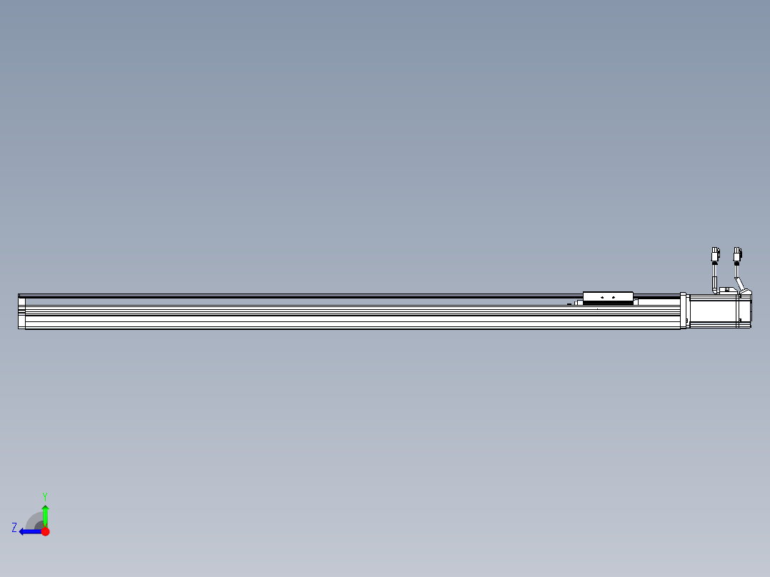 东锦丝杆传动-直线滑台模组DH102-C-L10-S950-BC-P400W-C3右视图