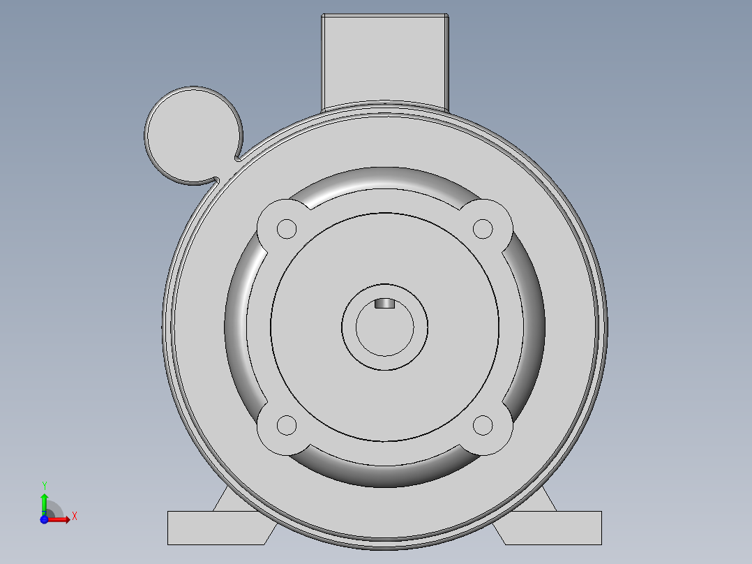 异步电机DJ_YS系列(IP44)_IMB34型_YS-90S-8前视图