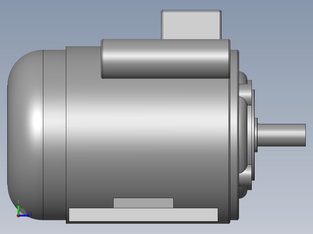异步电机DJ_YS系列(IP44)_IMB34型_YS-90S-8左视图